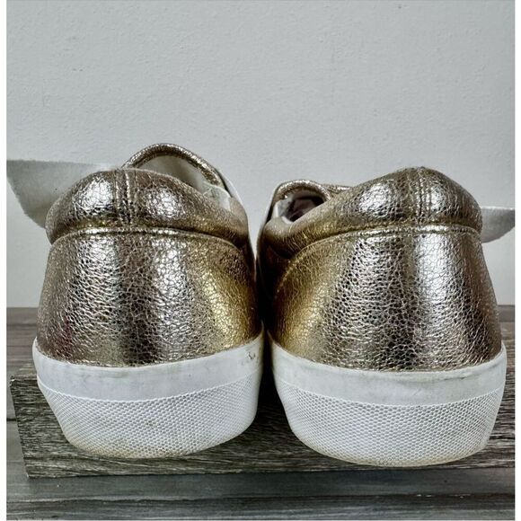 ASOS Metallic Gold Slip On Bow Platform Loafer Size 7 - Picture 5 of 11